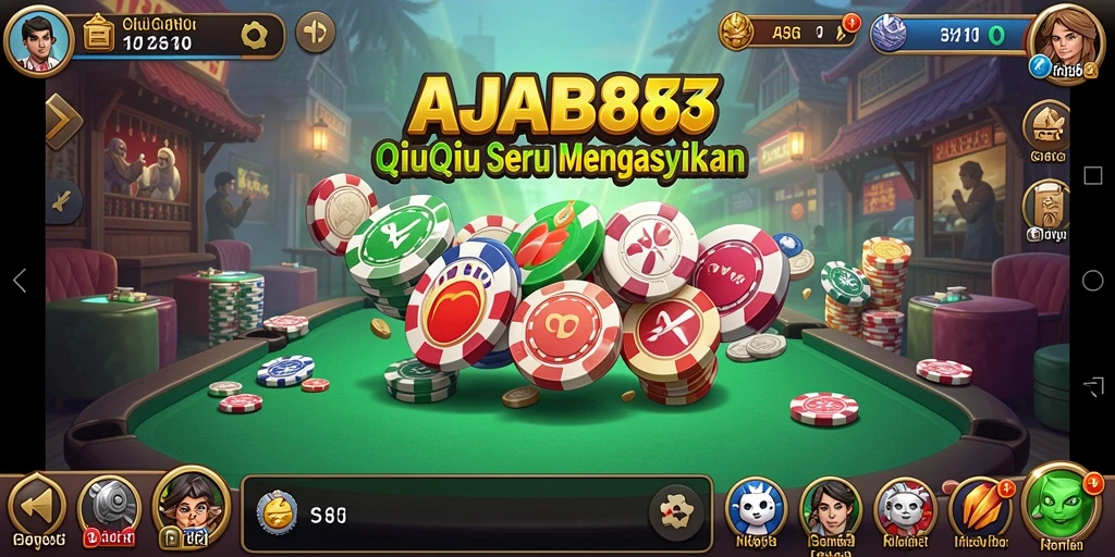 Tampilan gameplay seru dari AJAIB88 saat bermain QiuQiu.