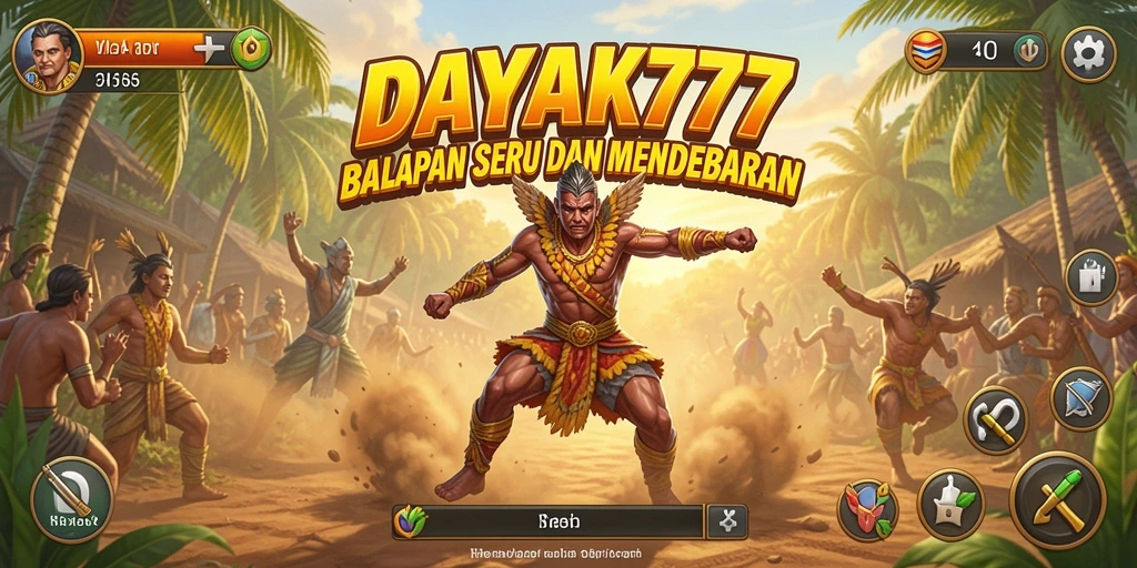 Tampilan gameplay balapan mendebarkan dalam DAYAK777