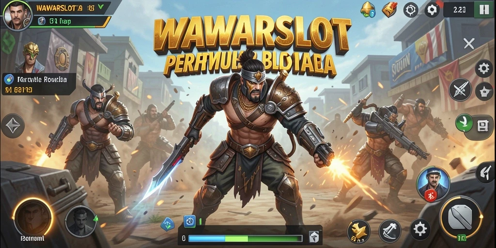 Gameplay seru dalam WAWARSLOT, pertempuran Battle Royale yang mendebarkan.